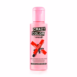 CRAZY COLOR Fire 100 ml, Rouge, Fire, Unisexe, 100 ml, Tous types de cheveux, Bouteille