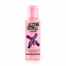 CRAZY COLOR Aubergine 100 ml, Rouge, Aubergine, Unisexe, 100 ml, Tous types de cheveux, Bouteille
