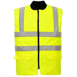 Gilet haute visibilité Portwest réversible matelassé Jaune m