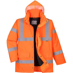 Parka d'hiver à capuche Hi-Vis Traffic Orange s