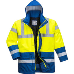 Portwest - Parka Bicolore Traffic couleur : Jaune/Royal taille 4XL