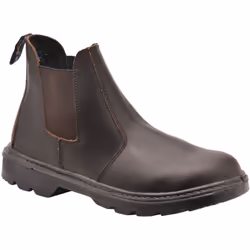 Tige en cuir Premium . Bottillon de sécurité de style traditionnel avec embout métallique et semelle anti-perforation acier.