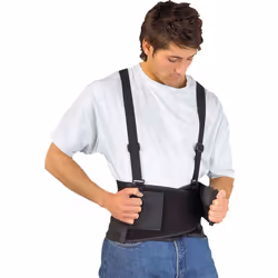 Bretelles réglables pour un ajustement sécurisé. Notre ceinture de maintien haute performance, large de 8" (21cms), offre un  ...