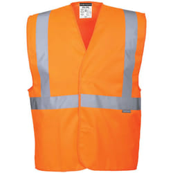Portwest - Gilet à bandes et à bretelles Hi-Vis Orange 2XL/3XL
