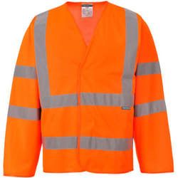 Gilet 2 bandes & baudrier manches longues Orange 2XL/3XL