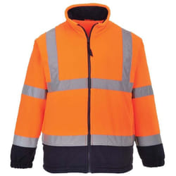 Polaire haute visibilité Portwest bicolore Orange / Marine s