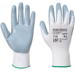 Portwest - Gants Flexo Grip Nitrile Gris/Blanc m - Taille 8