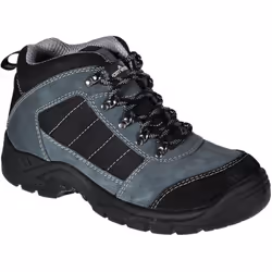 Tirette arrière pour faciliter la mise en place du pied. Chaussures montantes Trekker S1P dans une combinaison de couleur noi ...