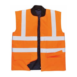 Gilet haute visibilité Portwest réversible matelassé Orange m