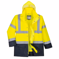 Portwest S768, Veste, Réfléchissant, Noir, Orange, Polyester, Adulte, Glissière à double sens