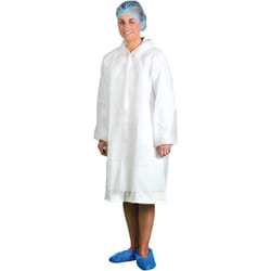 Sachet de 10 blouses de visite jetable pp Blanc xl