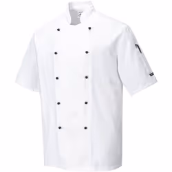 Conçue pour les environnements chauds, cette veste de cuisine stylée et confortable vous apportera entière satisfaction