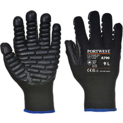 Portwest - Gants Anti Vibration Noir l - Taille 9