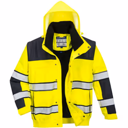 EN342 Protection contre le froid certifiée jusqu'à -40°C. Différenciez vous des autres avec ce blouson HiVis 3-en-1. Fourrure ...