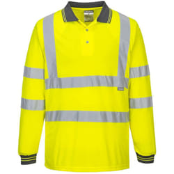 Polo haute visibilité Portwest manches longues Jaune 3XL