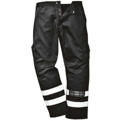 Pantalon à genouilères Portwest Iona bandes réfléchissantes Noir l