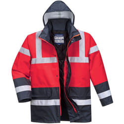 Portwest - Parka Bicolore Traffic couleur : Rouge/Marine taille xl