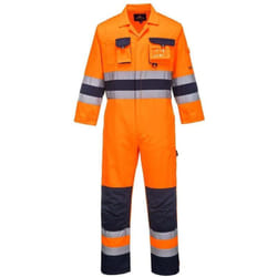 Combinaison haute visibilité Portwest Nantes Orange / Marine l
