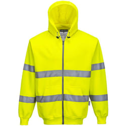Portwest - Sweat zip HiVis à capuche couleur : Jaune taille xl