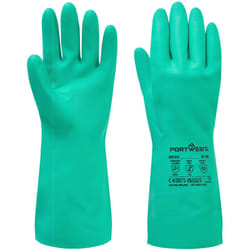 Portwest - Gants Nitrosafe chimique Vert s - Taille 7