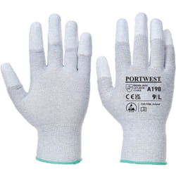 Portwest - Gants Antistatique bout de doigts enduit pu Gris l - Taille 9