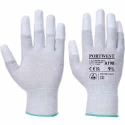 Gant nylon et fibre de carbone antistatique, jauge 13, avec paume enduit PU pour une meilleure dextérité. Bouts des doigts en ...