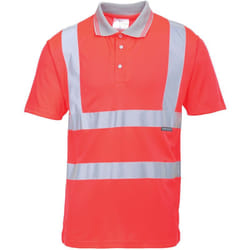 Portwest - Polo Hi-Vis manches courtes couleur : Rouge taille m