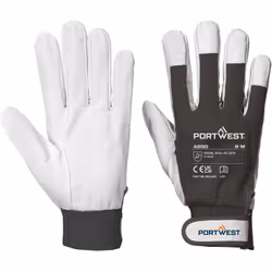 Attache bandes auto-aggrippantes pour un ajustement sécurisé. Gant en cuir de chèvre avec fermeture par bandes auto-aggrippan ...