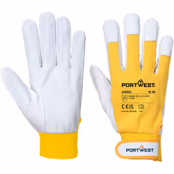 Attache bandes auto-aggrippantes pour un ajustement sécurisé. Gant en cuir de chèvre avec fermeture par bandes auto-aggrippan ...