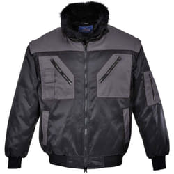 Blouson Pilote Bicolore Couleur : Noir/gris Taille Xl Portwest