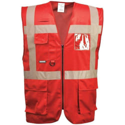 Gilet haute visibilité Portwest Iona Executive Rouge S