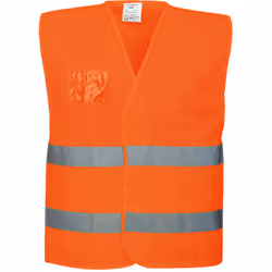 Fermeture par bandes auto-aggrippantes pour un accès facile. Gilet HV respirant en maille avec porte badge pour climats chaud ...