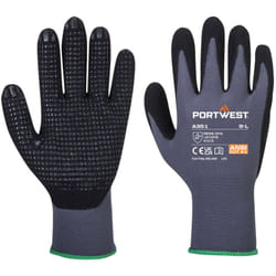 Portwest - Gants DermiFlex Plus Gris/Noir m - Taille 8