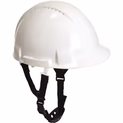 mentonnière incluse. Casque ventilé, adapté pour travailler en hauteur. Coquille en polyéthylène très confortable, harnais à  ...