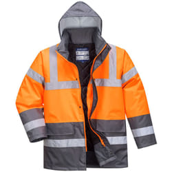 Portwest - Parka hv Bicolore couleur : Orange/Gris taille s