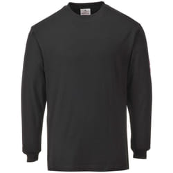 Portwest - T-Shirt manches longues Flamme résistant et antistatique couleur : Noir taille xxl