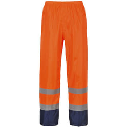 Portwest - Pantalon de pluie Hi-Vis bicolore couleur : Orange/Marine taille l