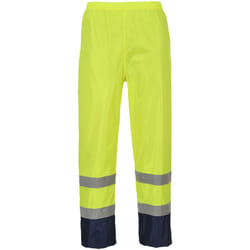 Portwest - Pantalon de pluie Hi-Vis bicolore couleur : Jaune/Marine taille m