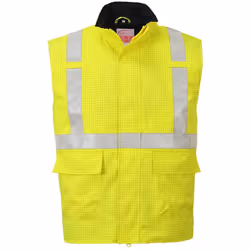 Complément idéal de Bizflame Rain HV, ce bodywarmer multifonctionnel haute visibilité est résistant aux flammes et aux produi ...
