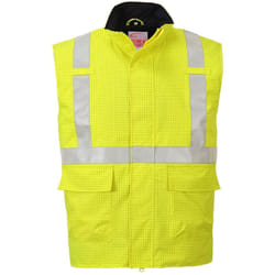 Bodywarmer Hi-Vis Bizflame antistatique et fr Jaune s