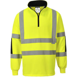 Sweat shirt Haute Visibilité Portwest Rugby Xenon Jaune Fluo s