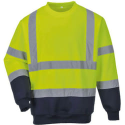 Portwest - Sweatshirt bicolore HiVis couleur : Jaune/Marine taille xxxl