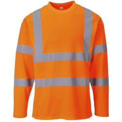 T-shirt Hi-vis Manches Longues Couleur : Orange Taille s Portwest