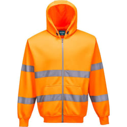 Portwest - Sweat zip HiVis à capuche couleur : Orange taille l