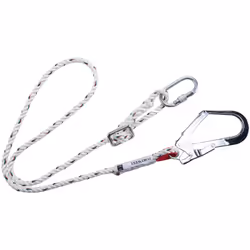 Ouverture de crochet d'échafaudage de 52 mm . Longe réglable, idéale pour travailler en assujettissement. Longueur 200cm conn ...