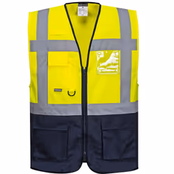 7 poches pour plus de rangement. Cette déclinaison en deux coloris dans notre gamme de gilets Exécutive comporte plusieurs po ...
