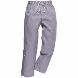 Pantalon de cuisine - PORTWEST - Pied de poule - Gris - Mixte - Taille élastiquée