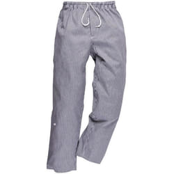 Pantalon de cuisine - PORTWEST - Pied de poule - Gris - Mixte - Taille élastiquée