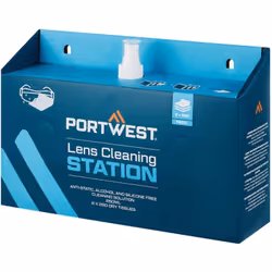 Convient à toutes les lunettes de sécurité Portwest. Cette Station de nettoyage oculaire permet de nettoyer vos lunettes part ...