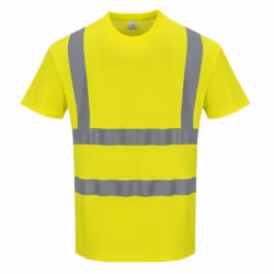 Tee shirt Haute visibilité - Portwest - MC Coton Comfort - Jaune - Mixte - Confort respirant